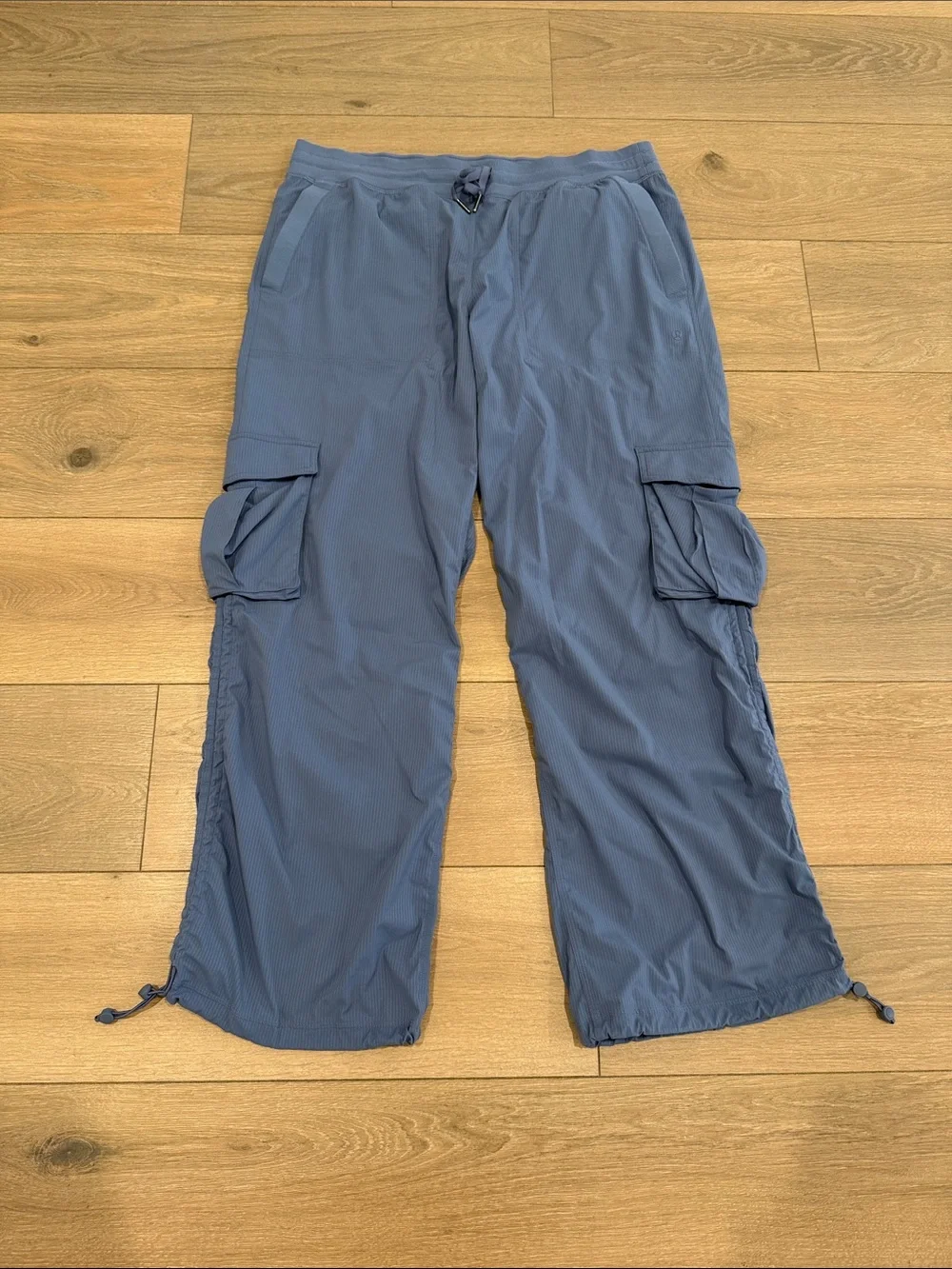 LULULEMON Oasis Blue Dance Studio Relaxed-Fit Mid-Rise Cargo Comfy Pant Size XL